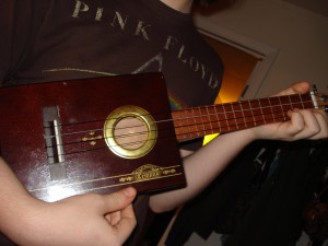 cigar box Ukelele details and close up